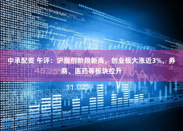 中承配资 午评：沪指创阶段新高，创业板大涨近3%，券商、医药等板块拉升